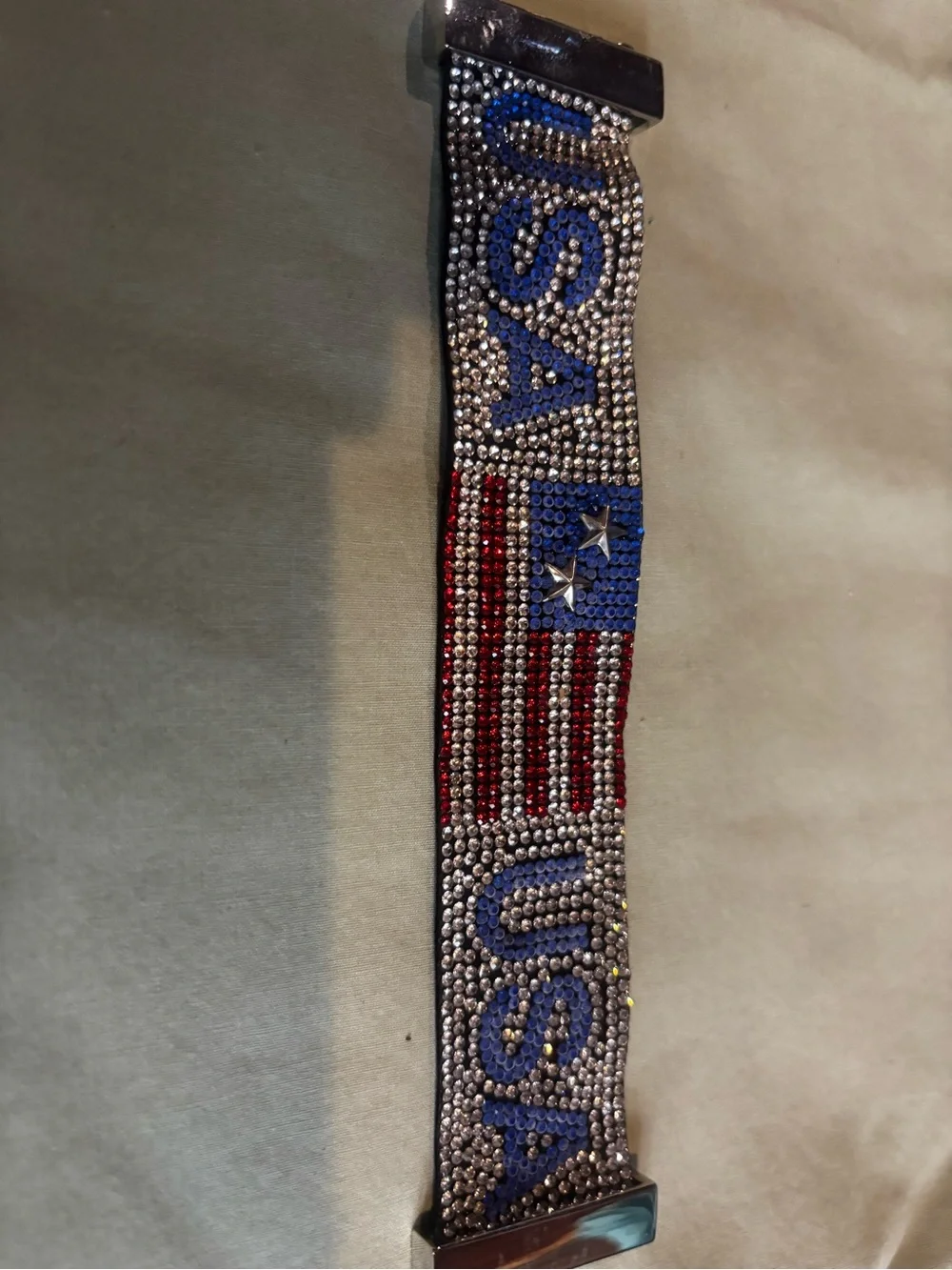USA Crystal Stretch Bracelet - Red, White & Blue